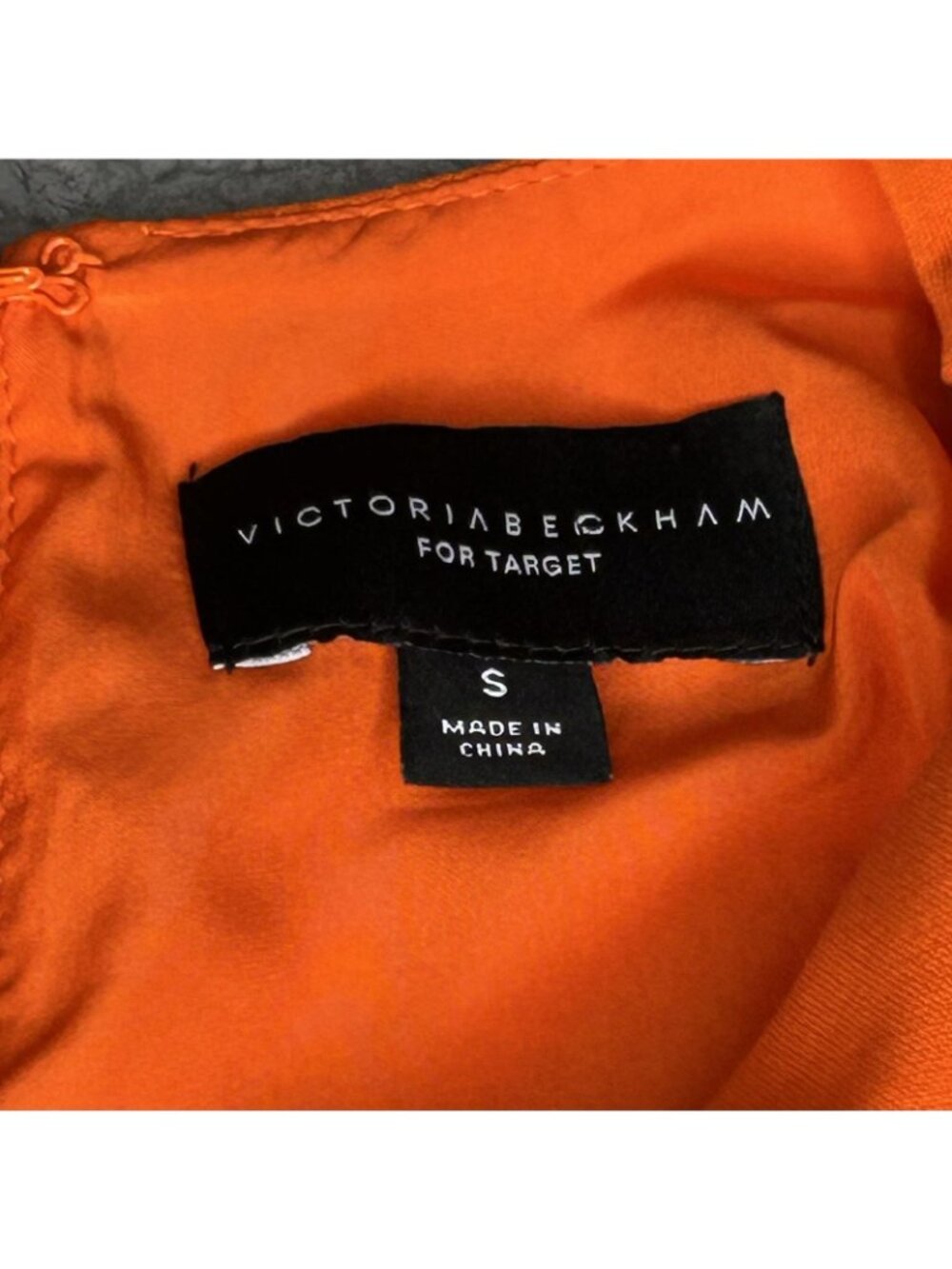 Victoria Beckham For Target Blouse Womens S Orange Scallop Hem Sleeveless Top - Picture 3 of 9